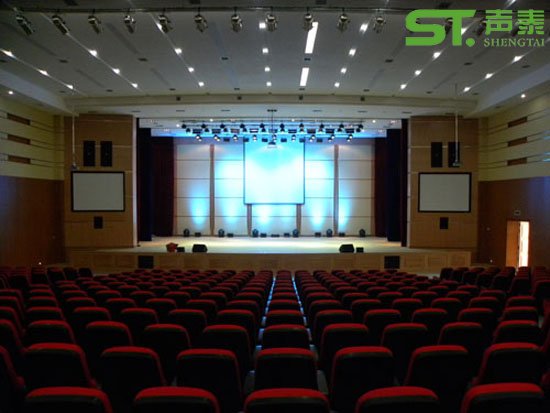 礼堂墙面木质吸音板效果图(图2)