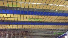 清远学校篮球馆吊顶空间吸声体案例